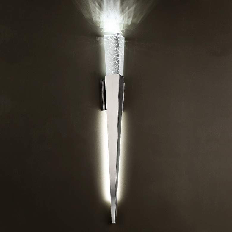 Image 2 Modern Forms Elessar 34"H Polished Nickel LED Wall Sconce more views
