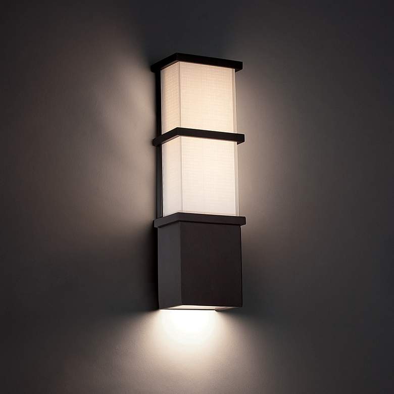 Image 1 Modern Forms Elevation 16"H Bronze LED Outdoor Wall Light