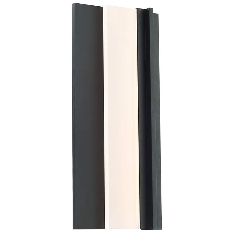 Image 1 Modern Forms Enigma 18" High Black LED Outdoor Wall Light