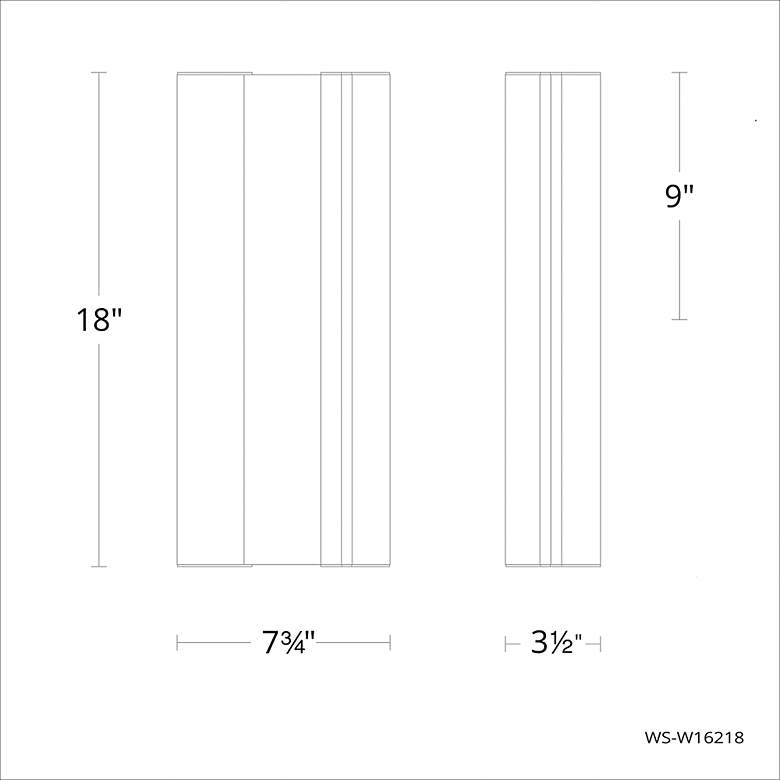 Image 4 Modern Forms Enigma 18" High Black LED Outdoor Wall Light more views