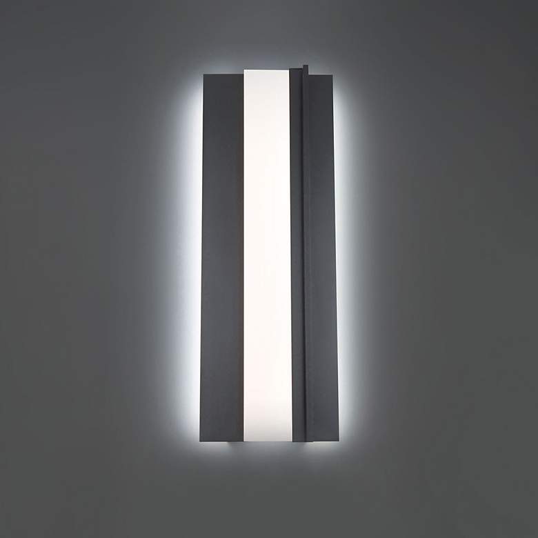 Image 1 Modern Forms Enigma 27" High Black Modern LED Outdoor Wall Light