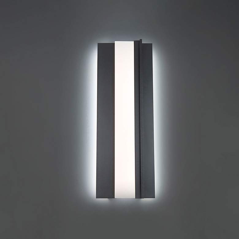 Image 3 Modern Forms Enigma 27" High Black Modern LED Outdoor Wall Light more views