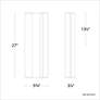 4_Modern Forms Enigma 27" High Black Modern LED Outdoor Wall Light more views