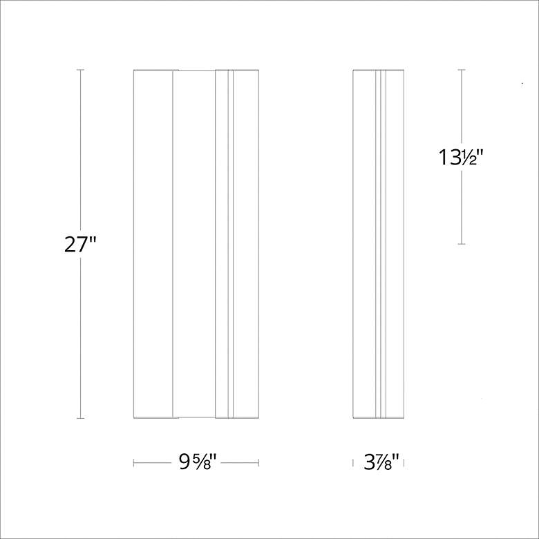 Image 4 Modern Forms Enigma 27" High Black Modern LED Outdoor Wall Light more views