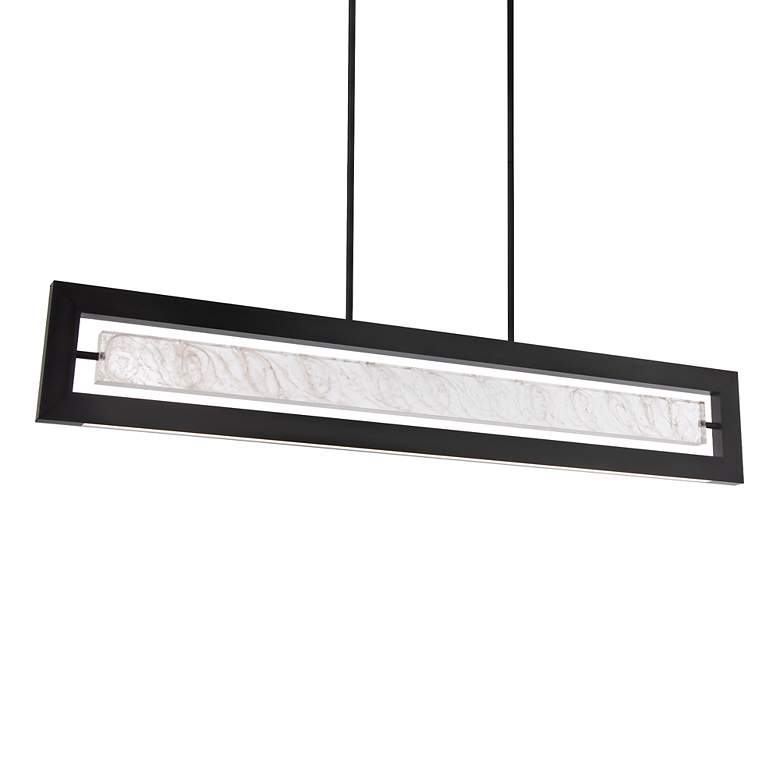 Image 3 Modern Forms Equilibrium 48" Wide Black LED Island Pendant