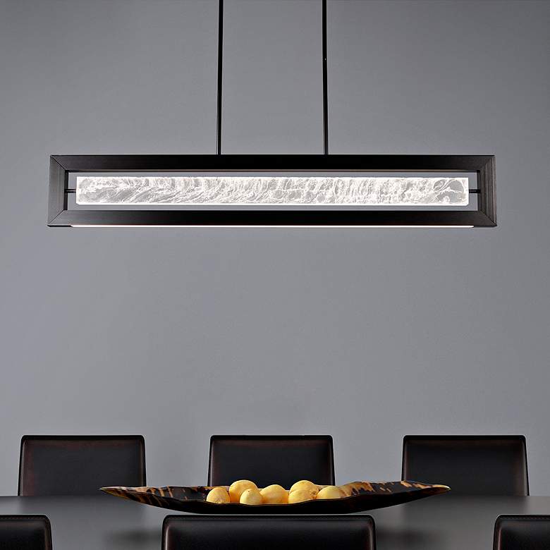Image 2 Modern Forms Equilibrium 48" Wide Black LED Island Pendant