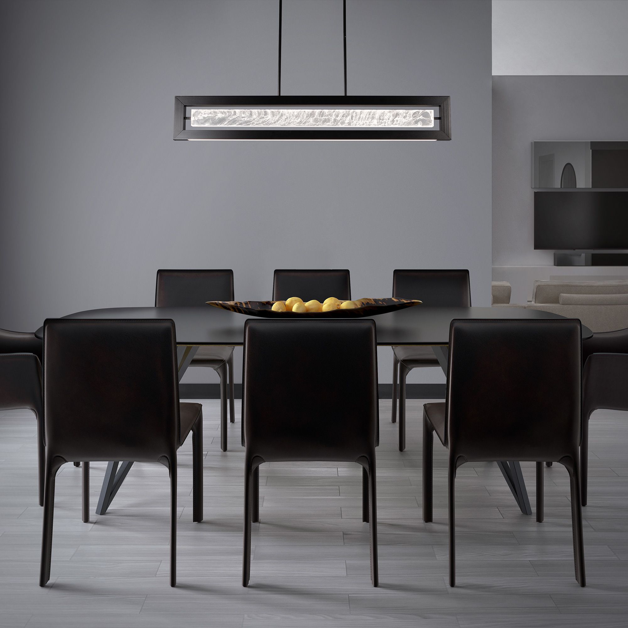 Modern Forms Equilibrium 48" Wide Black LED Island Pendant in scene