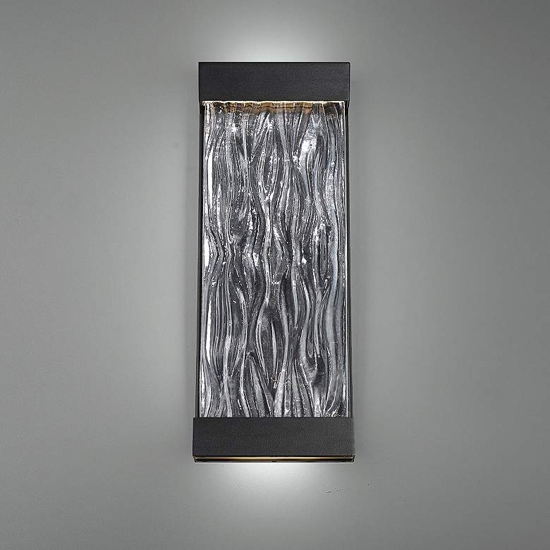 Image 1 Modern Forms Fathom 22 inch High 1-Light Black LED Outdoor Wall Light