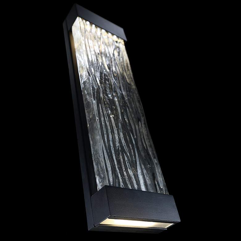 Image 4 Modern Forms Fathom 22" High 1-Light Black LED Outdoor Wall Light more views