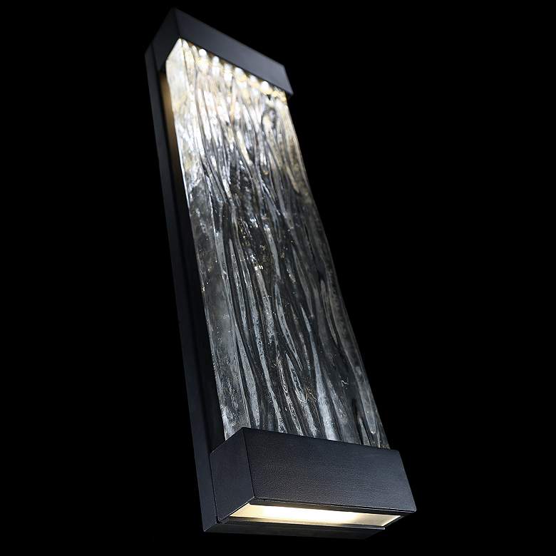 Image 3 Modern Forms Fathom 22 inch High 1-Light Black LED Outdoor Wall Light more views