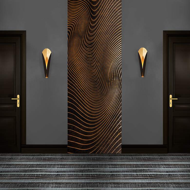 Image 5 Modern Forms Fleur 22" High Bronze LED Wall Sconce more views