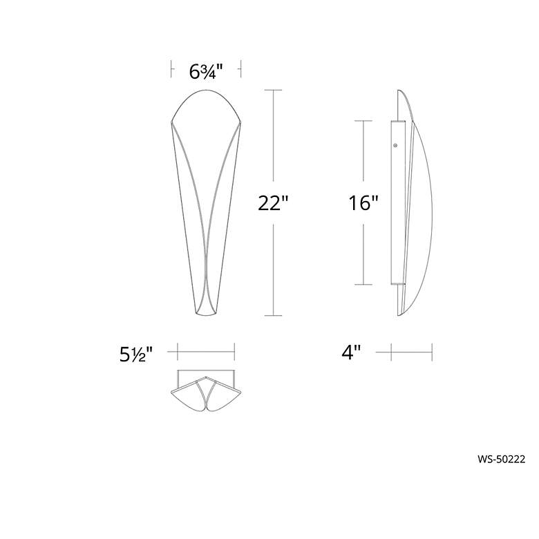 Image 6 Modern Forms Fleur 22" High Bronze LED Wall Sconce more views