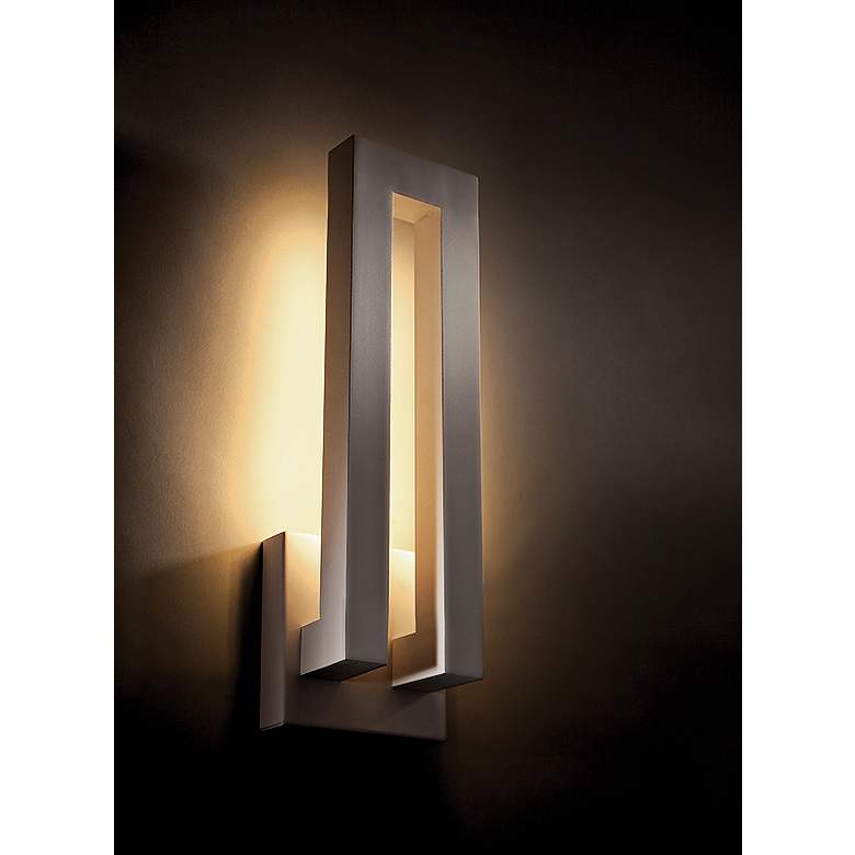 Image 1 Modern Forms Forq 18" High Graphite LED Outdoor Wall Light