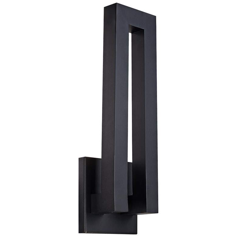 Image 1 Modern Forms Forq 24" High Black LED Outdoor Wall Light