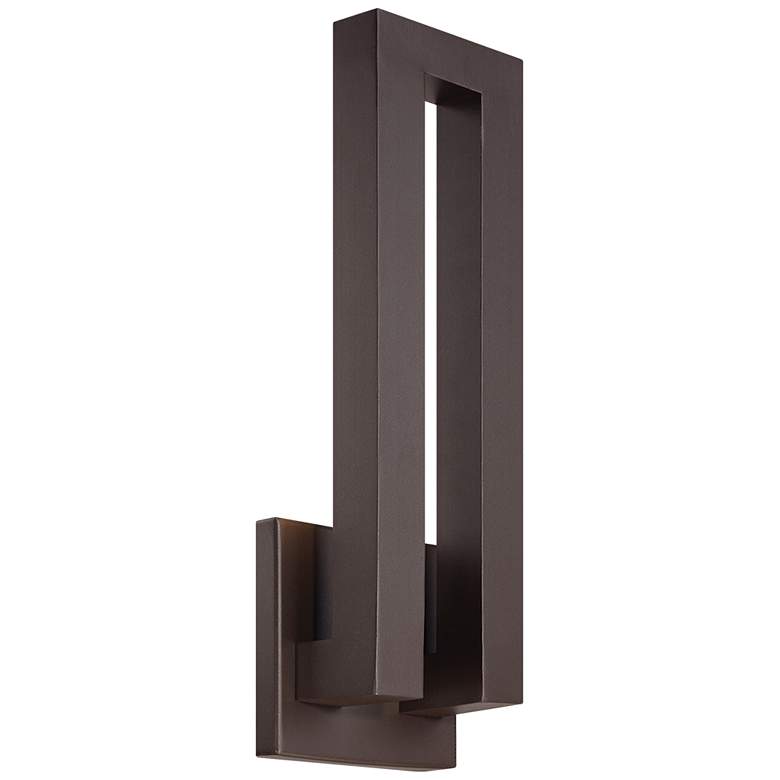 Image 1 Modern Forms Forq 24" High Bronze LED Outdoor Wall Light