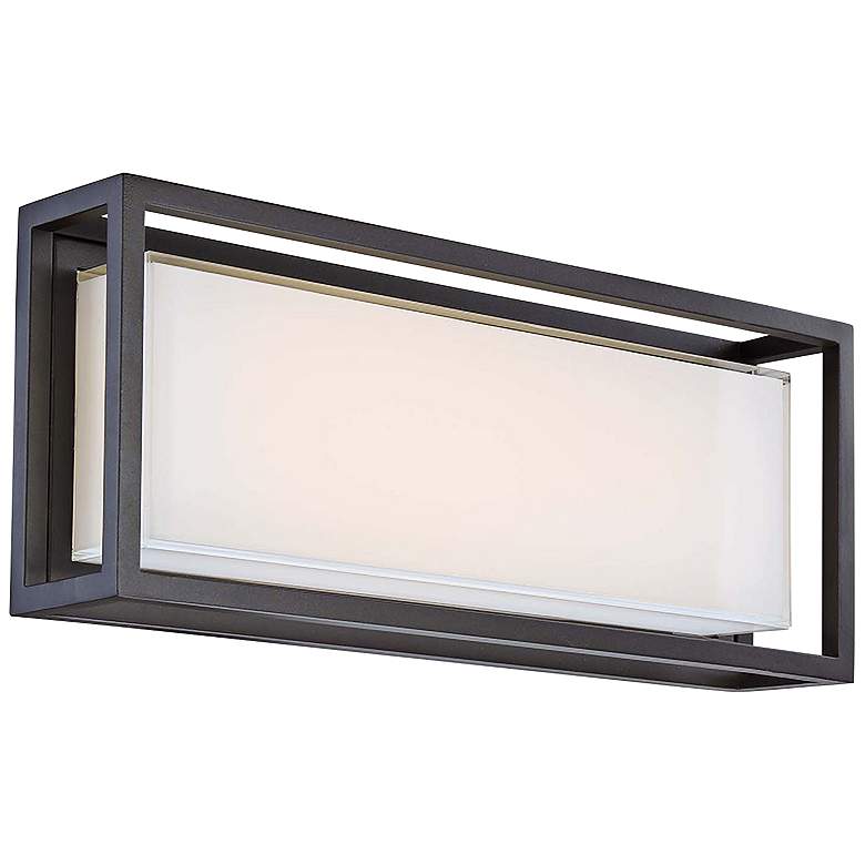 Image 1 Modern Forms Framed 10 inch High Bronze LED Outdoor Wall Light