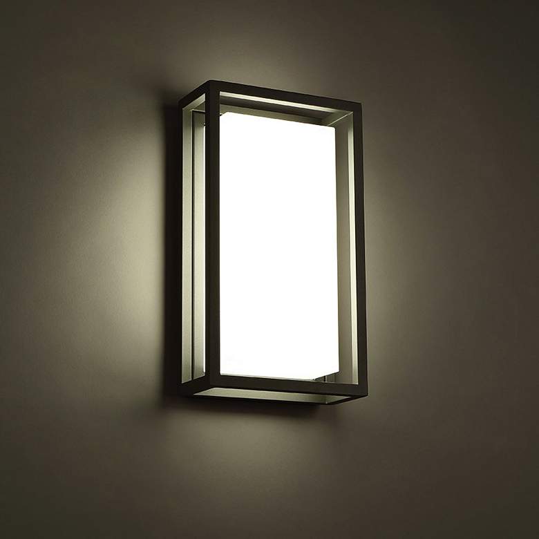 Image 2 Modern Forms Framed 8" High Bronze LED Outdoor Wall Light more views