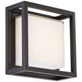 Modern Forms Framed 8&quot;H Bronze Square LED Outdoor Wall Light