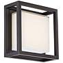 Modern Forms Framed 8"H Bronze Square LED Outdoor Wall Light
