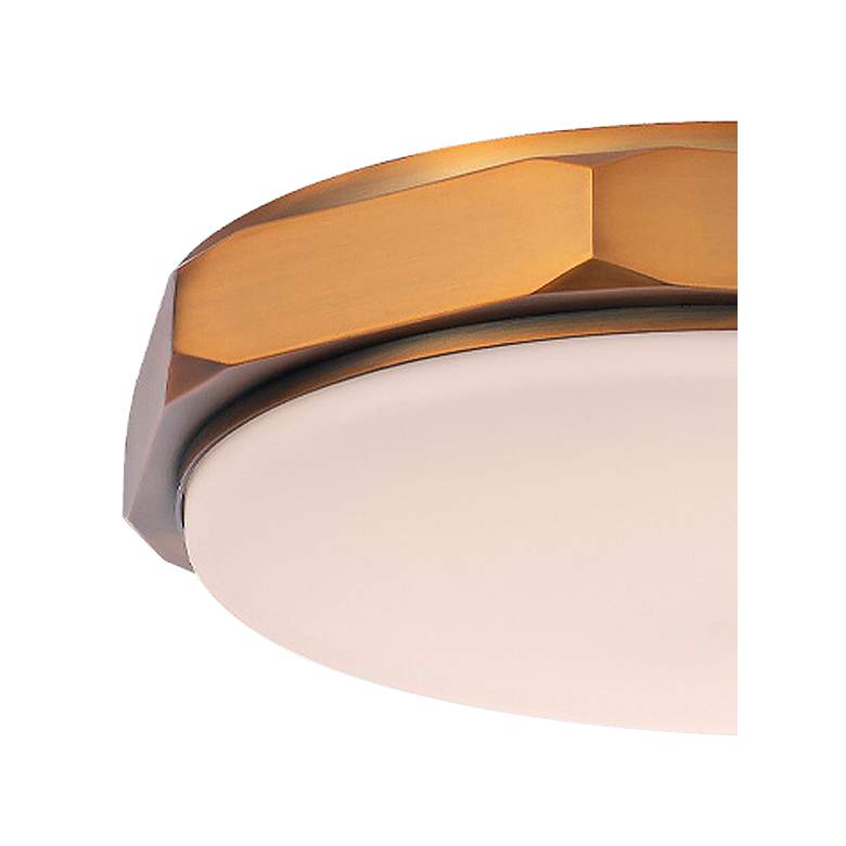 Image 2 Modern Forms Grommet 13" Wide Aged Brass LED Ceiling Light more views
