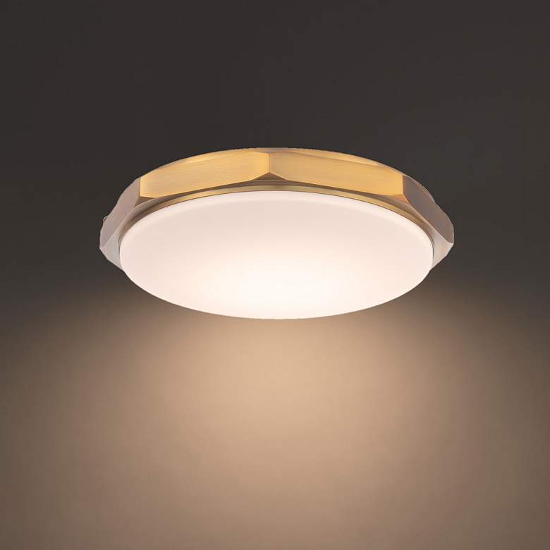 Image 1 Modern Forms Grommet 16" Wide Aged Brass LED Ceiling Light