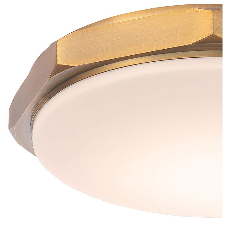 Image 3 Modern Forms Grommet 16" Wide Aged Brass LED Ceiling Light more views