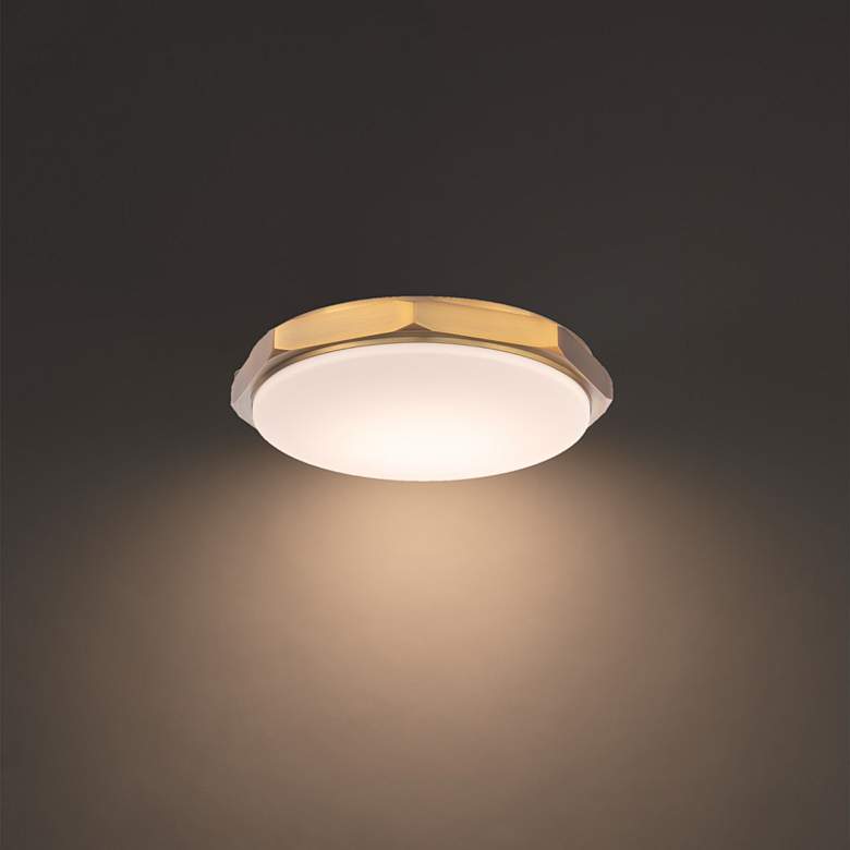 Image 3 Modern Forms Grommet 16" Wide Aged Brass LED Ceiling Light more views