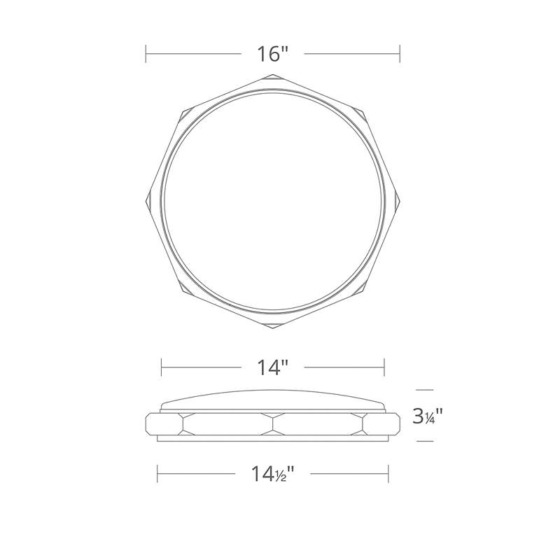 Image 4 Modern Forms Grommet 16" Wide Aged Brass LED Ceiling Light more views
