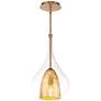 1_Modern Forms Helios 17 1/4" Modern Aged Brass and Glass Small Pendant
