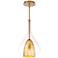 Modern Forms Helios 17 1/4" Modern Aged Brass and Glass Small Pendant