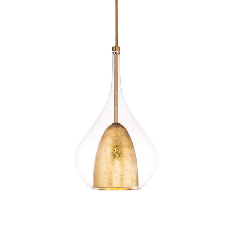 Image 2 Modern Forms Helios 17 1/4" Modern Aged Brass and Glass Small Pendant more views