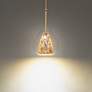 3_Modern Forms Helios 17 1/4" Modern Aged Brass and Glass Small Pendant more views