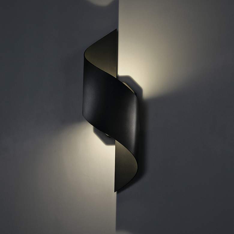 Image 2 Modern Forms Helix 17" High Bronze LED Outdoor Wall Light more views