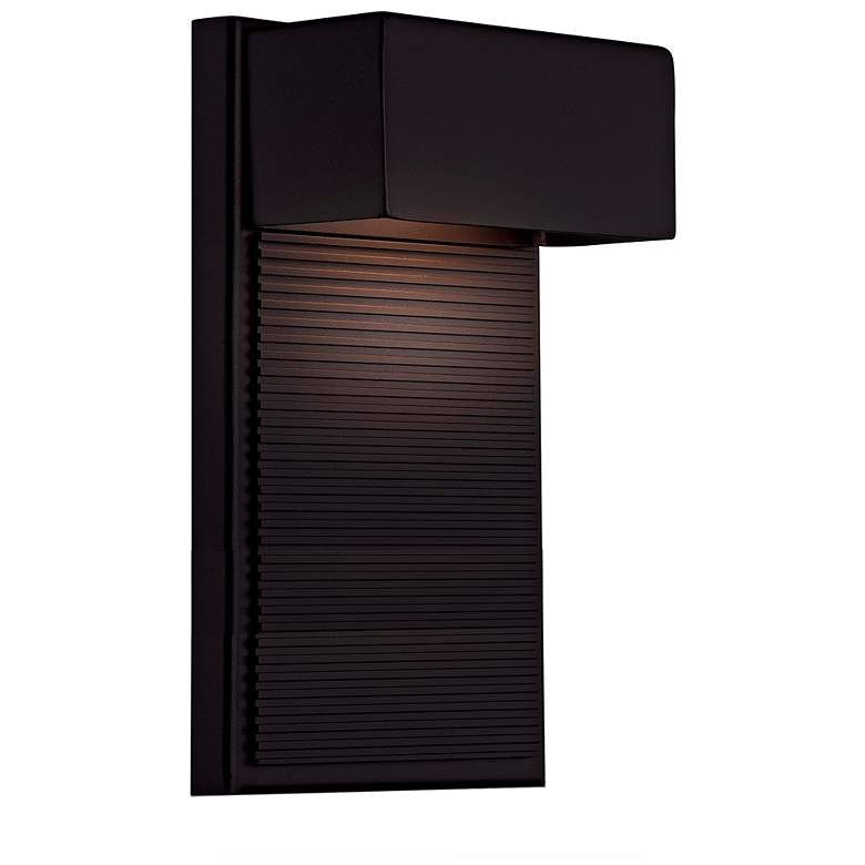 Image 1 Modern Forms Hiline 12" High Black LED Outdoor Wall Light