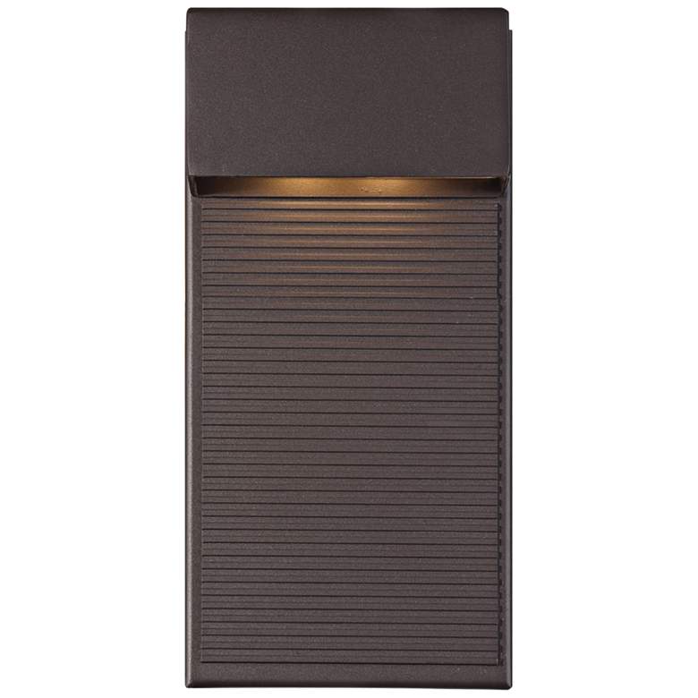 Image 1 Modern Forms Hiline 12 inch High Bronze LED Outdoor Wall Light