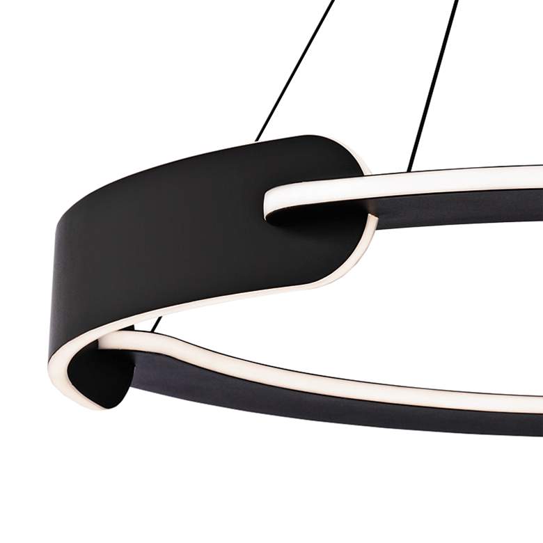 Image 3 Modern Forms Ilios 32 1/4" Wide Black LED Pendant Light more views