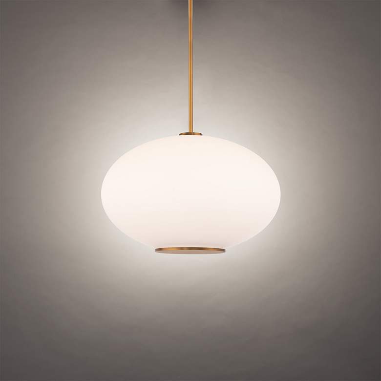 Image 1 Modern Forms Illusion 16" Wide Aged Brass LED Pendant Light