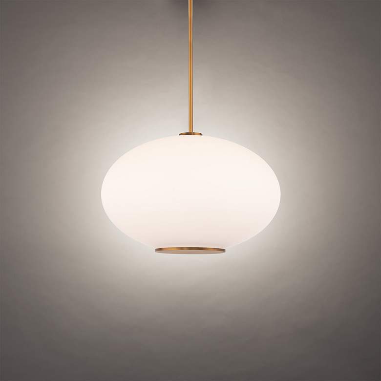 Image 5 Modern Forms Illusion 16" Wide Aged Brass LED Pendant Light more views