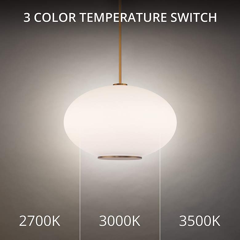 Image 7 Modern Forms Illusion 16" Wide Aged Brass LED Pendant Light more views