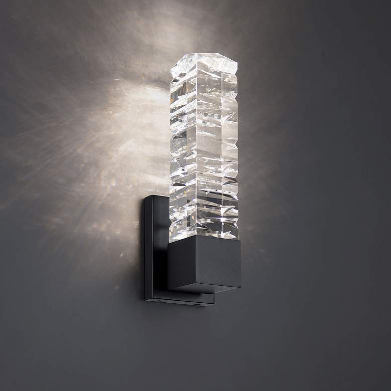 Image 1 Modern Forms Juliet 15" High Black LED Wall Sconce