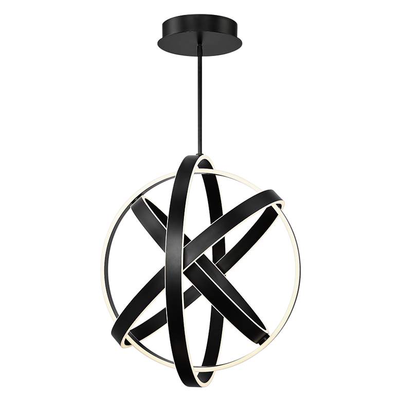 Image 3 Modern Forms Kinetic 28 inch Wide Black 4-Light LED Pendant more views