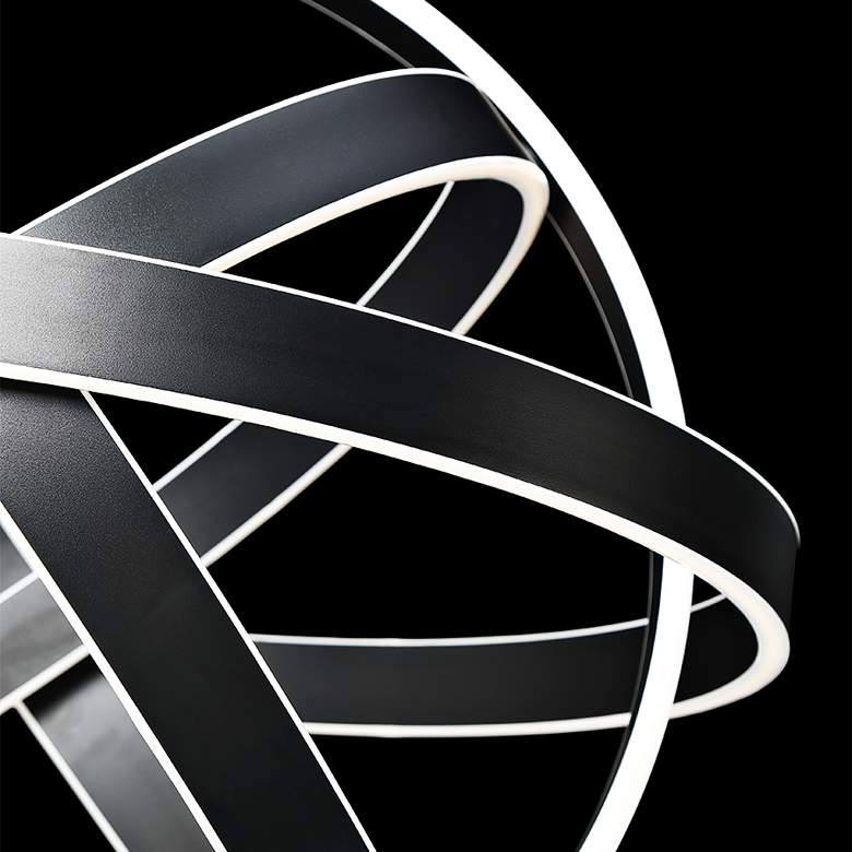 Image 4 Modern Forms Kinetic 28" Wide Black 4-Light LED Pendant more views