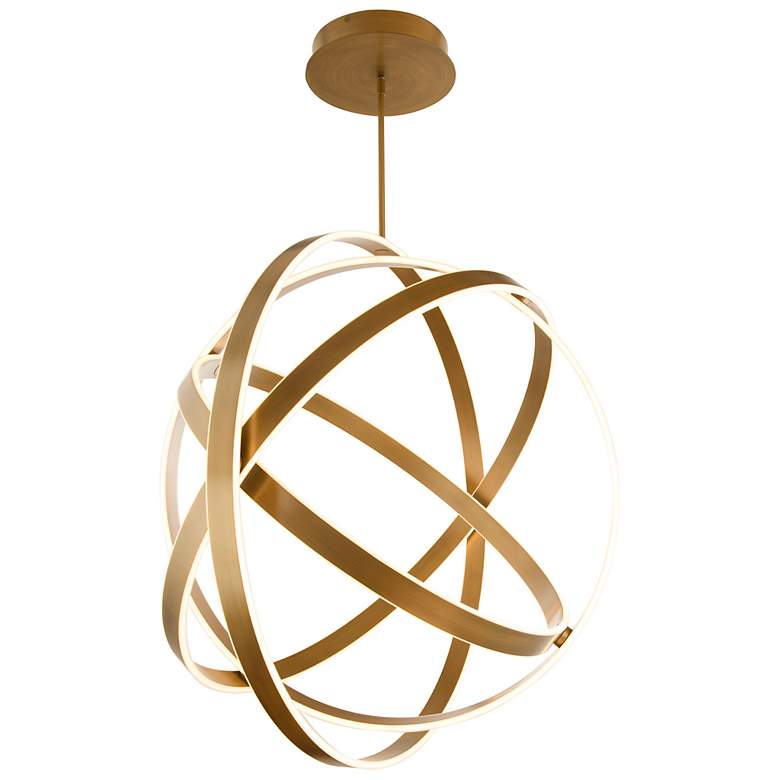 Image 1 Modern Forms Kinetic 38" Wide Aged Brass LED Pendant Light