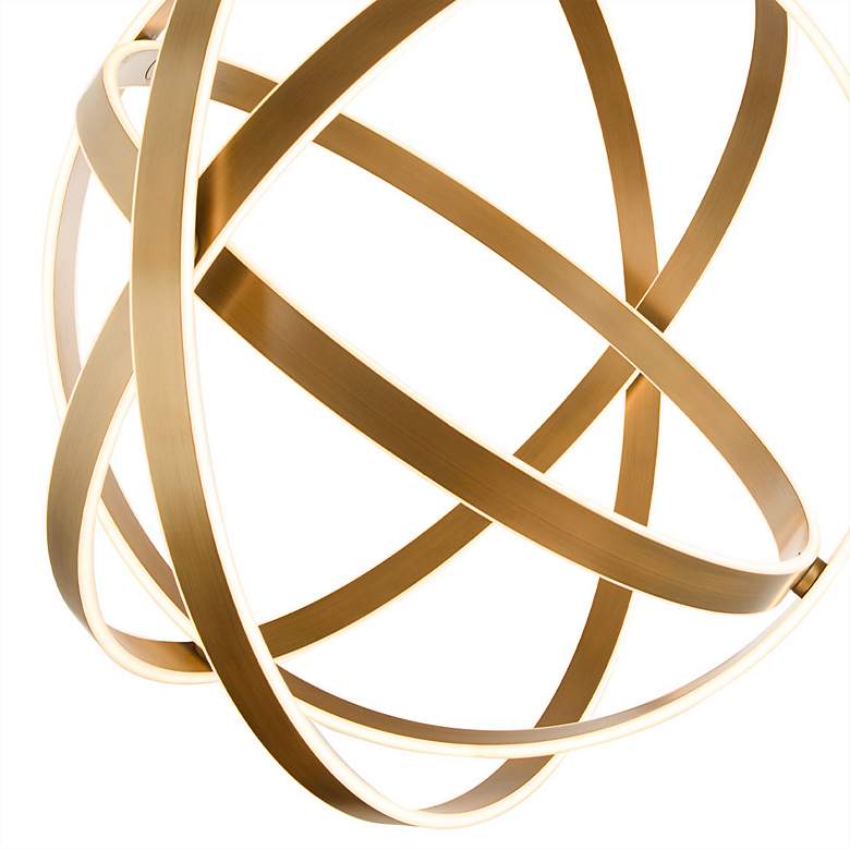 Image 2 Modern Forms Kinetic 38" Wide Aged Brass LED Pendant Light more views