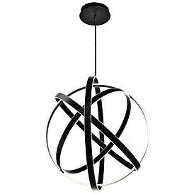 Image2 of Modern Forms Kinetic 38" Wide Black 4-Light LED Pendant