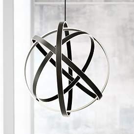 Image1 of Modern Forms Kinetic 38" Wide Black 4-Light LED Pendant