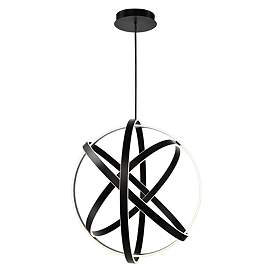 Image3 of Modern Forms Kinetic 38" Wide Black 4-Light LED Pendant more views