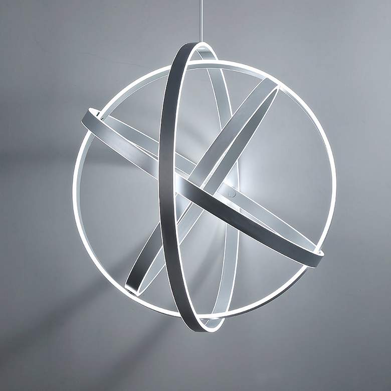 Image 4 Modern Forms Kinetic 38" Wide Titanium Finish Modern LED Orb Pendant more views