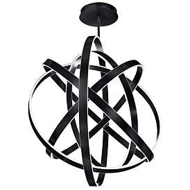 Image2 of Modern Forms Kinetic 60" Wide Black 5-Light LED Pendant