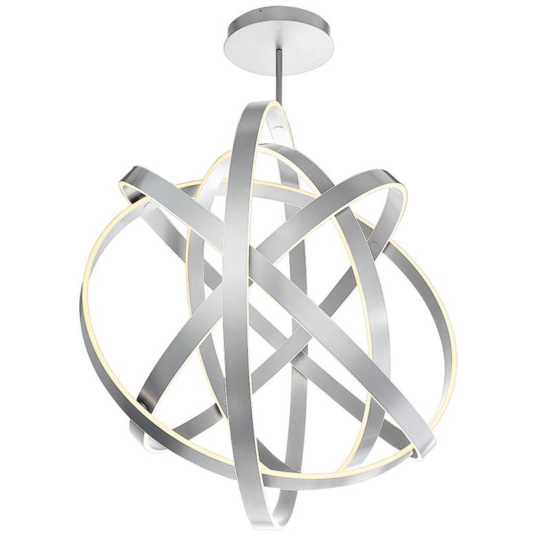 Image 1 Modern Forms Kinetic 60" Wide Titanium 5-Light LED Pendant